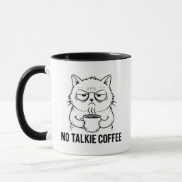 Taza Regalo divertido para amantes de gatos sin charla 