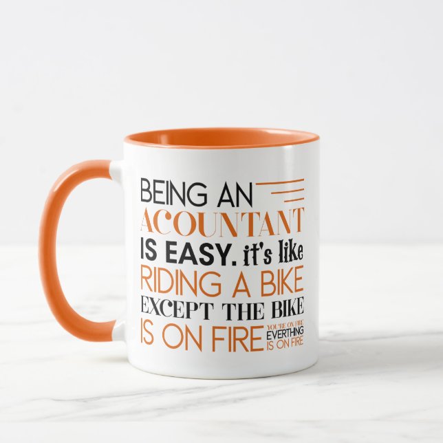 Taza Regalo divertido para contable, Ser contable es fá (Izquierda)
