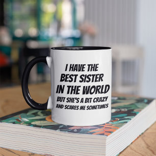 Taza Regalo divertido para hermana, regalo de cumpleaño