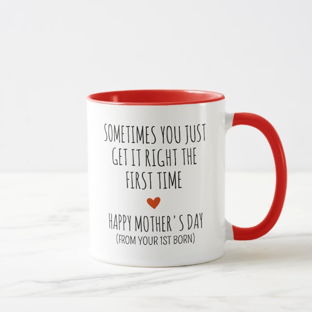 Taza Regalo divertido para mamá del primogénito, Día de (Derecha)