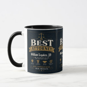 Taza Regalo divertido personalizado para el mejor aboga
