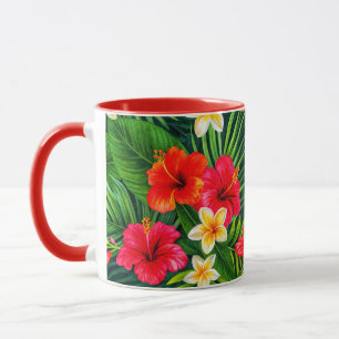 Taza Regalo floral tropical - Hibiscus colorido