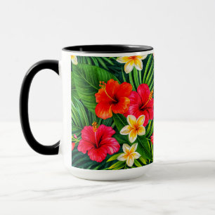 Taza Regalo floral tropical - Hibiscus colorido