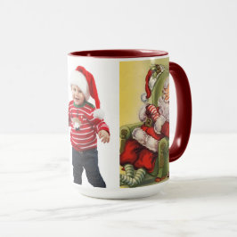 Taza Regalo fotográfico de Santa Claus para la abuela