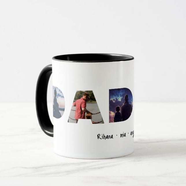 Taza Regalo fotográfico personalizado del día de papá p (Anverso izquierdo)