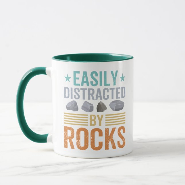 Taza Regalo geológico.Fácilmente distrado por Rocks Roc (Izquierda)