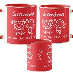Taza Regalo gráfico divertido de amor de Navidad, Abuel