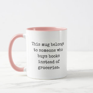 Taza Regalo literario de humor para lectores de libros 