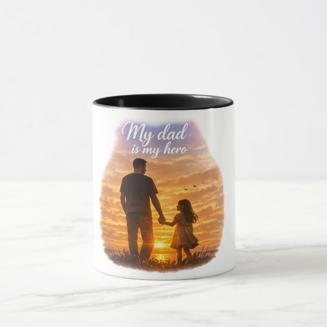 Taza Regalo Mi Papá Es Mi Héroe (Centro)