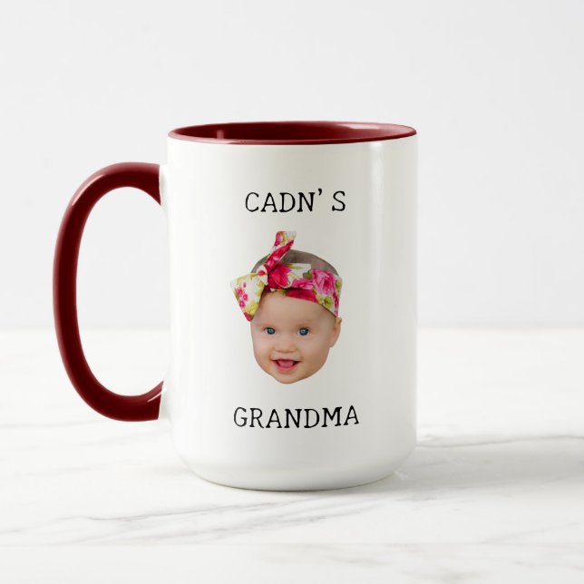 Taza Regalo moderno personalizado de cara de bebé para  (Izquierda)