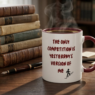 Taza Regalo motivacional de mentalidad de crecimiento p