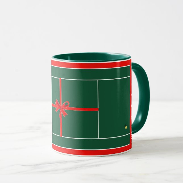 Taza Regalo navideño de Navidades de tenis (Anverso derecho)