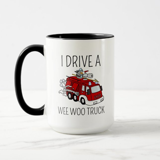 Taza Regalo para bombero, camión de bomberos, Gi (Izquierda)