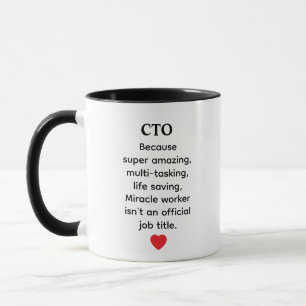 Taza Regalo para CTO: diseño de cita divertida para jef