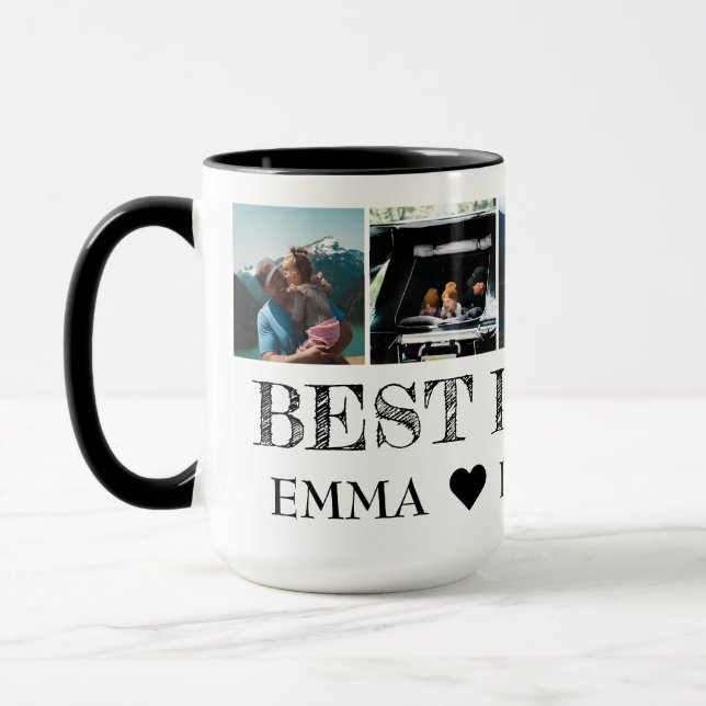 Taza Regalo Para El Café Collage de fotos Personalizado (Izquierda)
