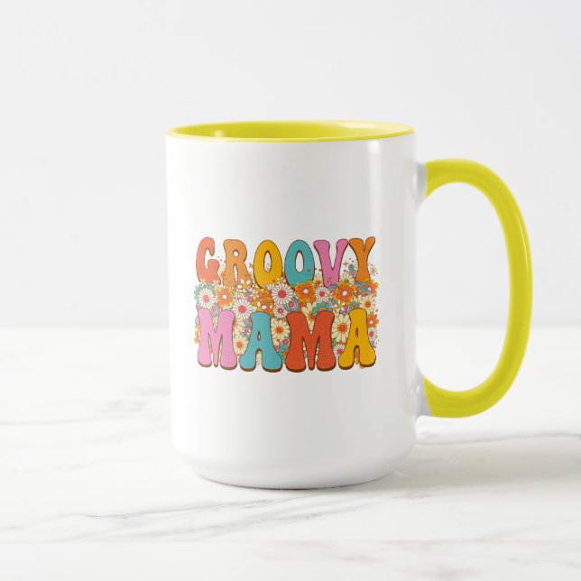 Taza Regalo para mamá Groovy Mama Colorful Coffee Mug (Derecha)