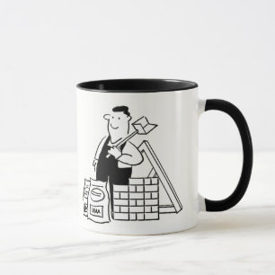 Taza Regalo para un Constructor. Ilustracion personaliz