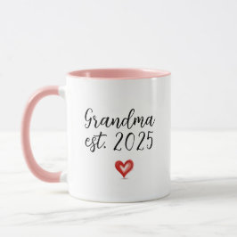 Taza Regalo personalizado Abuela, Nueva Abuela, Est. 20
