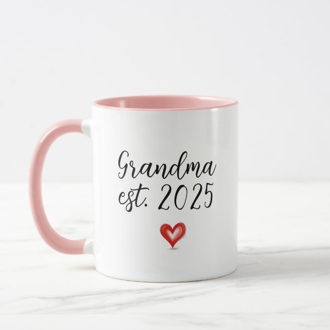Taza Regalo personalizado Abuela, Nueva Abuela, Est. 20 (Izquierda)