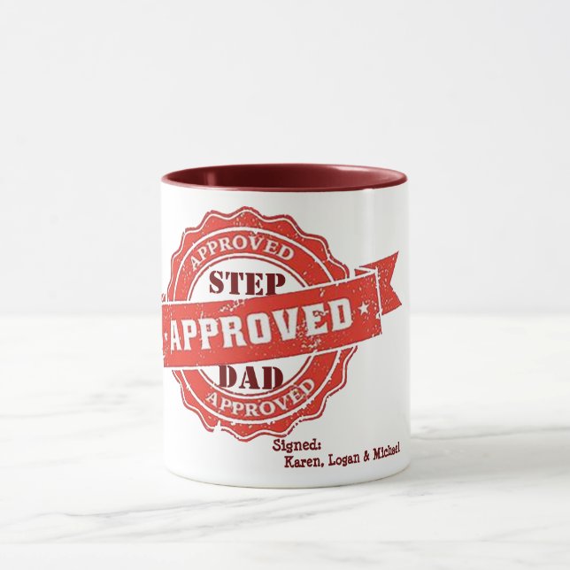 Taza Regalo personalizado aprobado por papá (Centro)