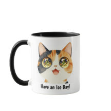 Regalo personalizado de día de hielo de gato lindo