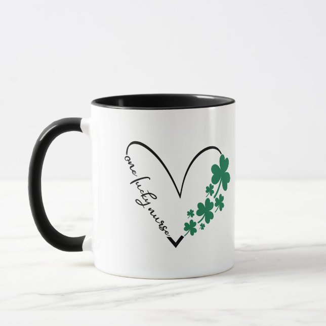 Taza Regalo personalizado de enfermería del Día de San  (Izquierda)