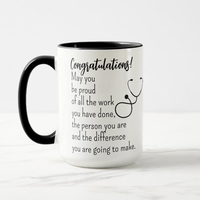 Taza Regalo personalizado de graduación de enfermería p (Izquierda)