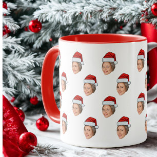 Taza Regalo personalizado de Navidades de foto de cara 