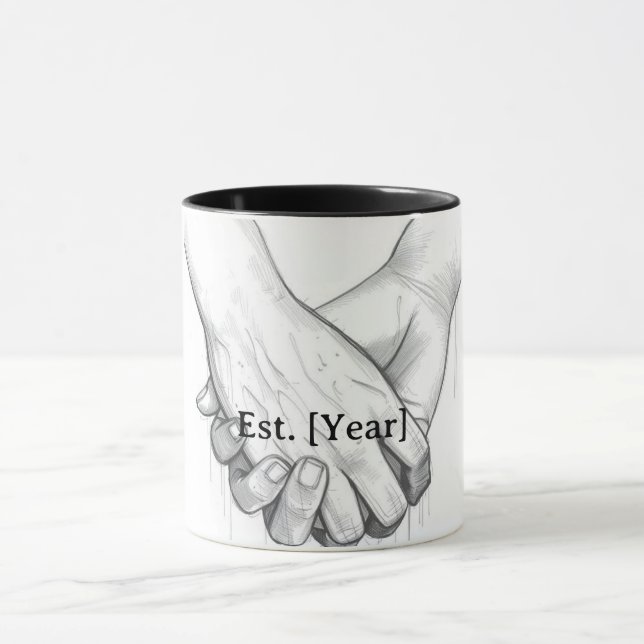 Taza Regalo personalizado de San Valentín para parejas  (Centro)