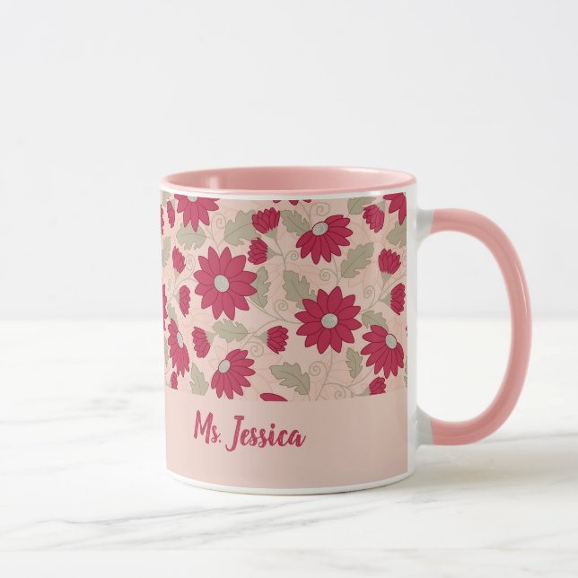 Taza Regalo personalizado del profesor, peluca de marga (Derecha)