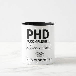 Taza Regalo personalizado para graduados de doctorado