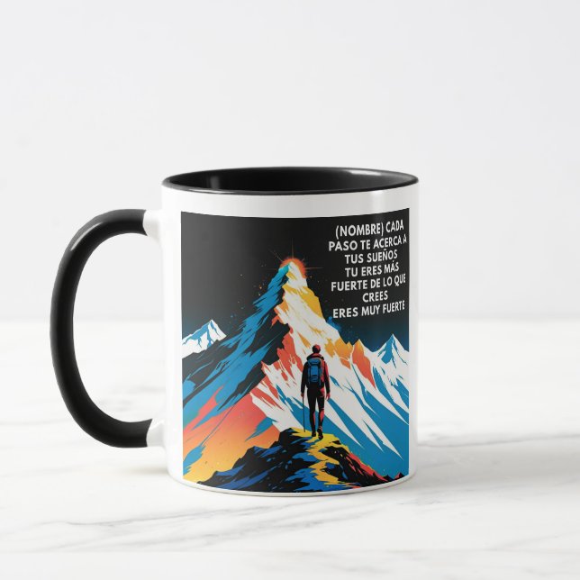 TAZA REGALO PERSONALIZADO PARA (NOMBRE) ERES FUERTE (Izquierda)