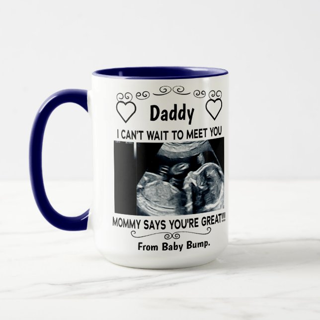 Taza Regalo Personalizado Para Nuevo Padre Del Bebé No  (Izquierda)