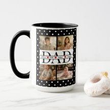Regalo personalizado para papá de 4 fotos con luna