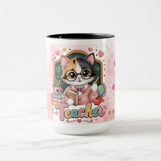 Taza Regalo Profesora Gato Bonito