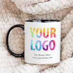 Taza Regalo promocional del logotipo de la empresa pers<br><div class="desc">Personalice fácilmente esta taza con el logotipo de su propia empresa y la información de su negocio. Las tazas promocionales causan una impresión duradera, por lo que hacen grandes regalos corporativos, regalos o recuerdos para clientes, clientes y empleados. Sugerencia de diseño: lleve la personalización de marca al siguiente nivel seleccionando...</div>