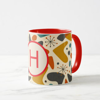 Taza Regalo Retro de Inicial de Monograma