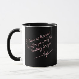 Taza Regalo Romántico Rosa y Negro para Él o Ella