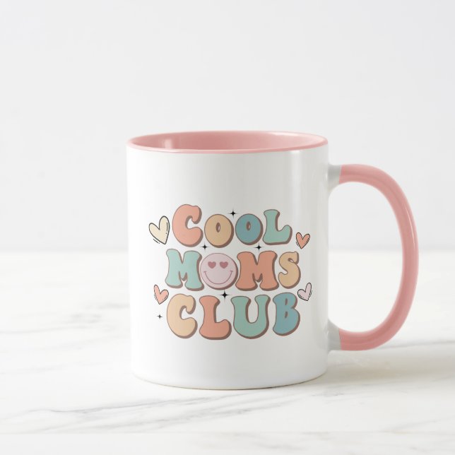 Taza Regalo rosa retro del club de mamá de Guay para ta (Derecha)