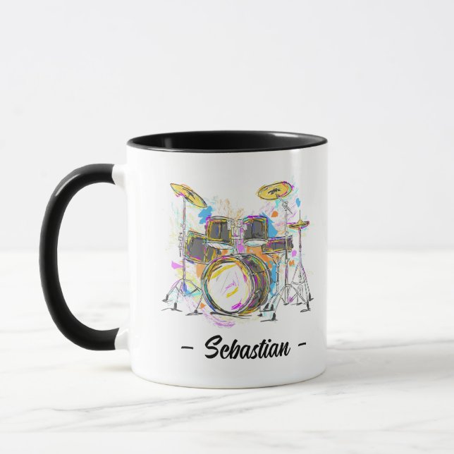 Taza Regalo único de tambor para percusionistas persona (Izquierda)