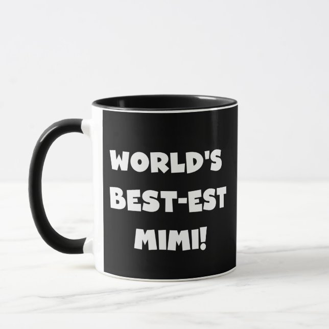 Taza Regalos blancos de las camisetas del texto Mimi (Izquierda)