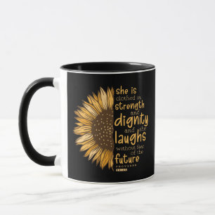 Taza Regalos cristianos de girasol Biblia cristiana Ver