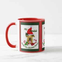 Taza Regalos de Airedale Terrier Navidades