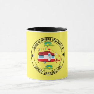 Taza Regalos de arte de caravanas - Amo mi café de cara