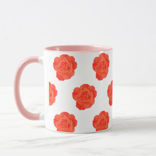 Taza Regalos de arte personalizado de rosa naranja flor