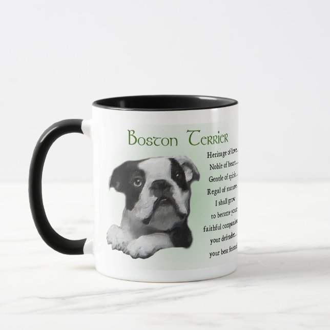 Taza Regalos de Boston Terrier (Izquierda)