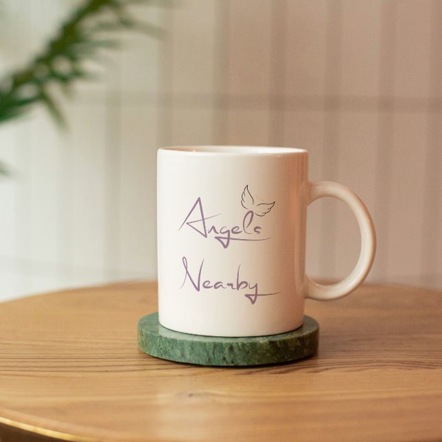 Taza Regalos de café espirituales y motivadores de Ánge (Gift to remind someone you love that they are safe and protected, always.)