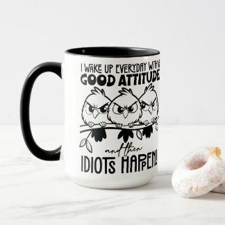 Taza Regalos de citas divertidas de pájaros para idiota