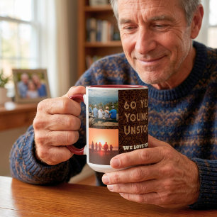 Taza Regalos de cumpleaños número 60 para hombres con c