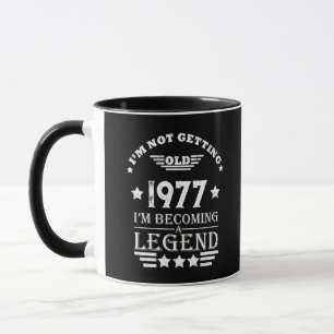 Taza Regalos de cumpleaños vintage personalizados blanc